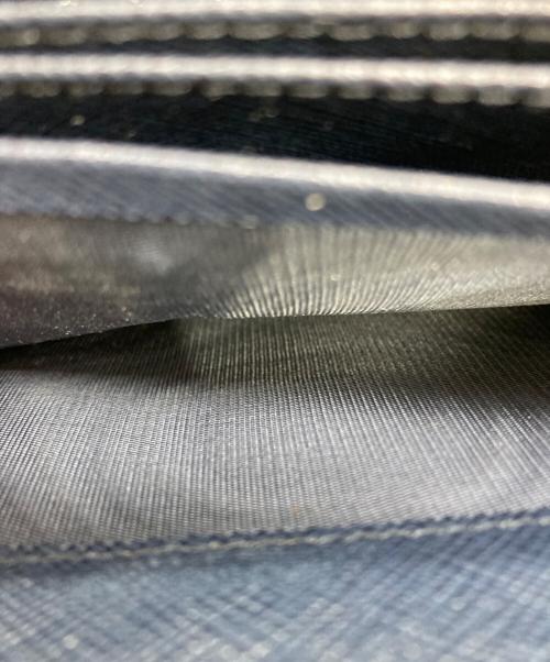 PRADA（プラダ）PRADA (プラダ) サフィアーノ ラウンドファスナー財布 ネイビーの古着・服飾アイテム