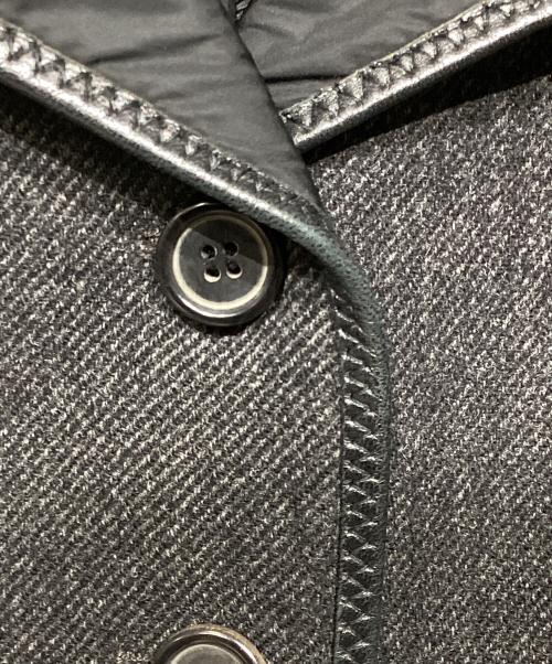 PRADA（プラダ）PRADA (プラダ) レザーパイピングコート ブラック サイズ:40の古着・服飾アイテム