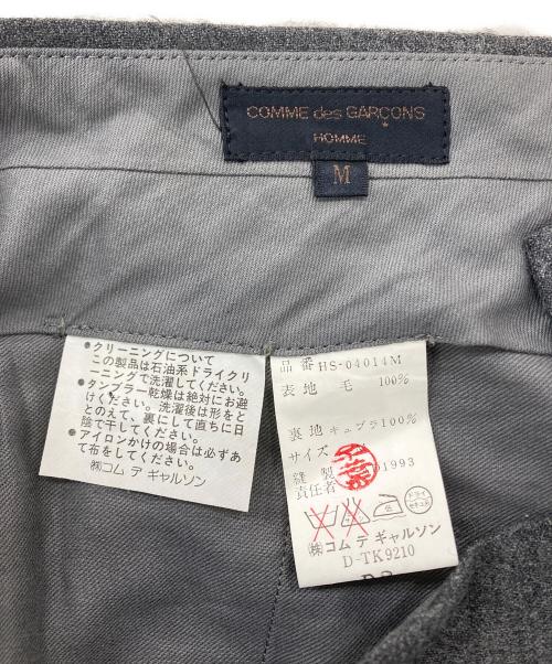 COMME des GARCONS HOMME（コムデギャルソン オム）COMME des GARCONS HOMME (コムデギャルソン オム) AD1993 田中オム 　2タックパンツ グレー サイズ:Mの古着・服飾アイテム