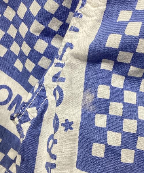 COMME des GARCONS HOMME（コムデギャルソン オム）COMME des GARCONS HOMME (コムデギャルソン オム) ロゴチェッカー柄シャツ　	AD2003  ブルー×ホワイト サイズ:Sの古着・服飾アイテム