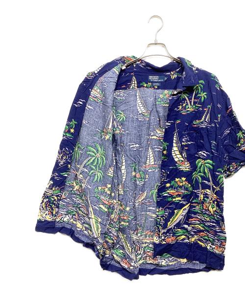 POLO RALPH LAUREN（ポロ・ラルフローレン）POLO RALPH LAUREN (ポロ・ラルフローレン) アロハシャツ ネイビー サイズ:XLの古着・服飾アイテム