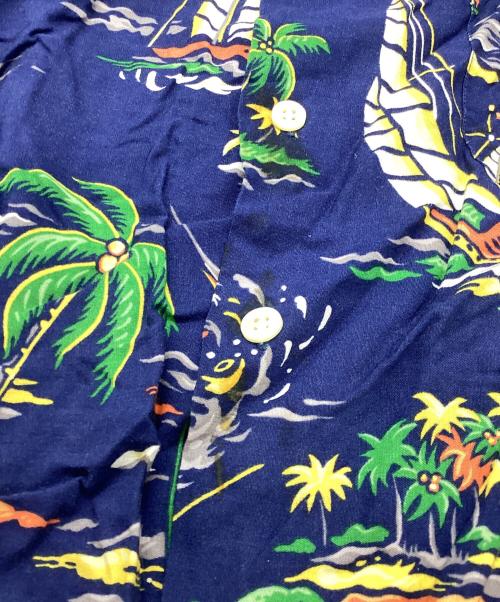 POLO RALPH LAUREN（ポロ・ラルフローレン）POLO RALPH LAUREN (ポロ・ラルフローレン) アロハシャツ ネイビー サイズ:XLの古着・服飾アイテム