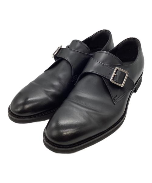 三陽山長（サンヨウヤマチョウ）三陽山長 (サンヨウヤマチョウ) 柔八シングルモンクストラップシューズQ7413-Q7413-035 ブラック サイズ:6 1/2の古着・服飾アイテム