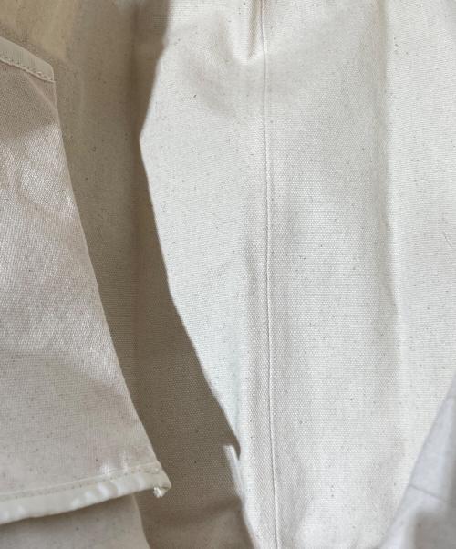 A BATHING APE（ア ベイシング エイプ）A BATHING APE (ア ベイシング エイプ) moussy (マウジー) キャンバストートバッグ アイボリー×グリーンの古着・服飾アイテム