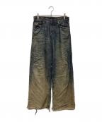 DIESELディーゼル）の古着「1996D-SIRE-S2デニムパンツ」｜インディゴ×ブラウン