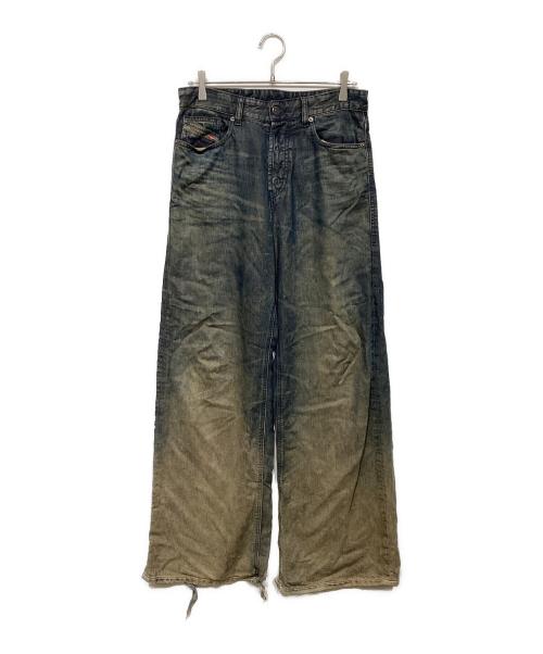 DIESEL（ディーゼル）DIESEL (ディーゼル) 1996D-SIRE-S2デニムパンツ インディゴ×ブラウン サイズ:26の古着・服飾アイテム