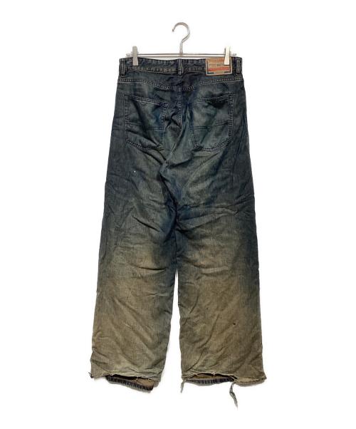 DIESEL（ディーゼル）DIESEL (ディーゼル) 1996D-SIRE-S2デニムパンツ インディゴ×ブラウン サイズ:26の古着・服飾アイテム