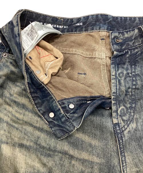 DIESEL（ディーゼル）DIESEL (ディーゼル) 1996D-SIRE-S2デニムパンツ インディゴ×ブラウン サイズ:26の古着・服飾アイテム