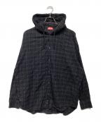 DIESELディーゼル）の古着「フーデッドシャツ」｜ブラック