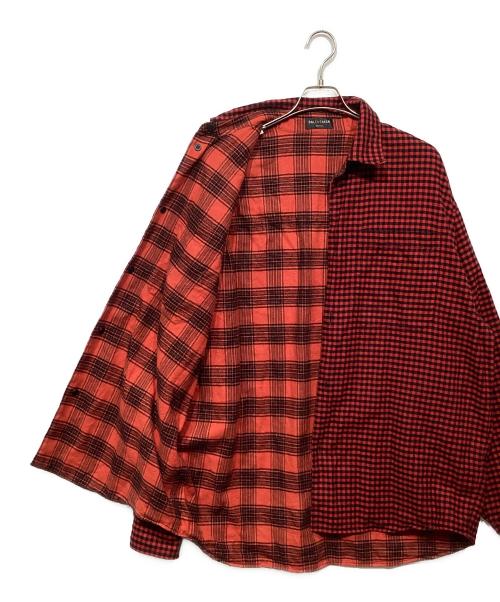 BALENCIAGA（バレンシアガ）BALENCIAGA (バレンシアガ) 22AW Reversible Check Shirt レッド サイズ:Mの古着・服飾アイテム