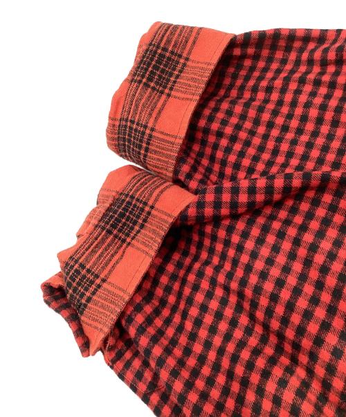 BALENCIAGA（バレンシアガ）BALENCIAGA (バレンシアガ) 22AW Reversible Check Shirt レッド サイズ:Mの古着・服飾アイテム