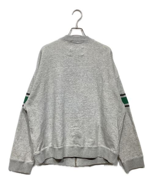 Hysteric Glamour（ヒステリックグラマー）Hysteric Glamour (ヒステリックグラマー) 76 オーバーサイズジャンパースウェットジャケット グレー×グリーン サイズ:Freeの古着・服飾アイテム