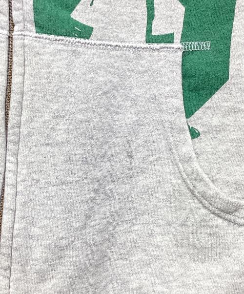 Hysteric Glamour（ヒステリックグラマー）Hysteric Glamour (ヒステリックグラマー) 76 オーバーサイズジャンパースウェットジャケット グレー×グリーン サイズ:Freeの古着・服飾アイテム