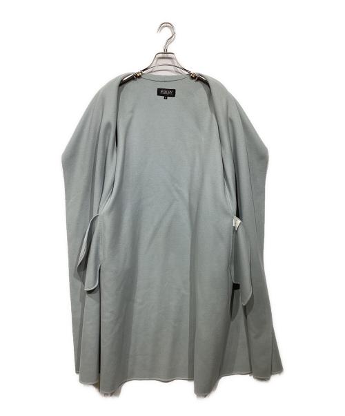 FOXEY BOUTIQUE（フォクシー ブティック）FOXEY BOUTIQUE (フォクシー ブティック) ショールカラーカシミヤコート ブルー サイズ:Fの古着・服飾アイテム
