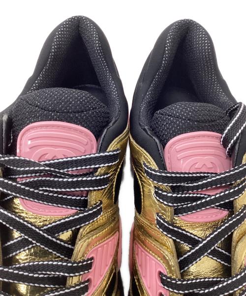 GUCCI（グッチ）GUCCI (グッチ) BASKET LOW レザーローカットスニーカー725905 ゴールド×ピンク サイズ:40の古着・服飾アイテム