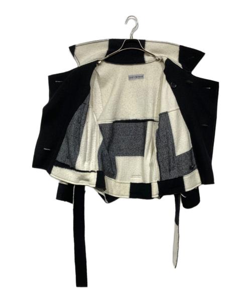 ISSEY MIYAKE（イッセイミヤケ）ISSEY MIYAKE (イッセイミヤケ) 縮絨加工ジャケット　IM33-KC332-08 ブラック×ホワイト サイズ:2の古着・服飾アイテム