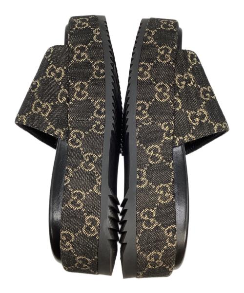 GUCCI（グッチ）GUCCI (グッチ) デニムプラットフォーム ブラック サイズ:37 1/2の古着・服飾アイテム