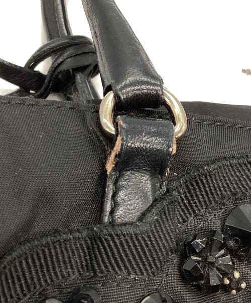 PRADA（プラダ）PRADA (プラダ) イブニングハート ハンドバッグ ブラックの古着・服飾アイテム