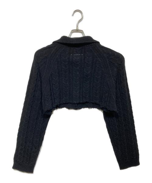 MM6 Maison Margiela（エムエムシックスメゾンマルジェラ）MM6 Maison Margiela (エムエムシックスメゾンマルジェラ) ショートカーディガン　S62HP0010 ブラック サイズ:Mの古着・服飾アイテム