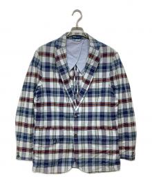 POLO RALPH LAUREN（ポロ・ラルフローレン）の古着「チェックテーラードジャケット」｜ブルー