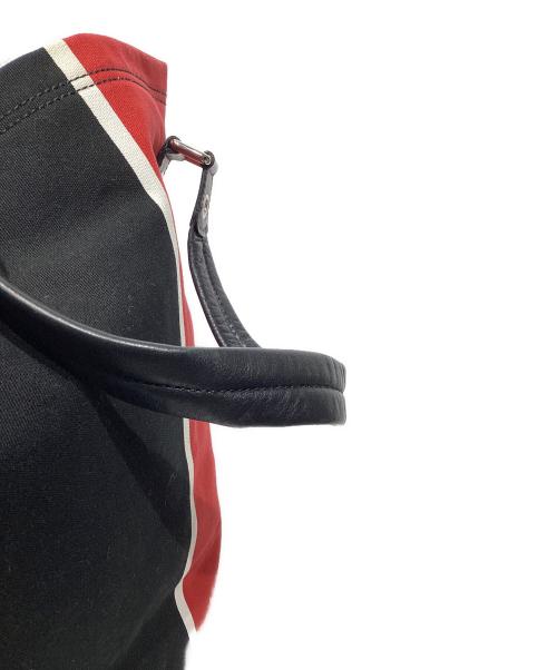 GUCCI（グッチ）GUCCI (グッチ) キャンバストートバッグ　194465 レッド×ブラックの古着・服飾アイテム