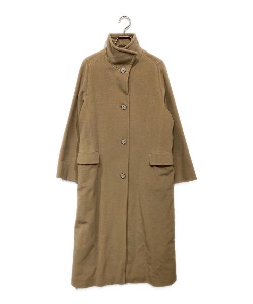 Max Mara Studio（マックスマーラ ストゥディオ）Max Mara Studio (マックスマーラ ストゥディオ) ウールスタンドカラーコート ベージュ サイズ:JI　38の古着・服飾アイテム