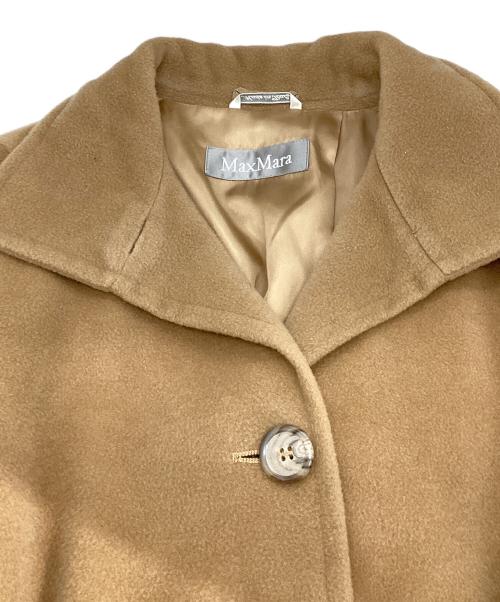 Max Mara Studio（マックスマーラ ストゥディオ）Max Mara Studio (マックスマーラ ストゥディオ) ウールスタンドカラーコート ベージュ サイズ:JI　38の古着・服飾アイテム
