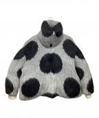 MARNI×DINGYUN ZHANGマルニ×）の古着「23AW　ブラッシュドドット ショートパデットジャケットPIMA0076LT」｜ブラック×ホワイト