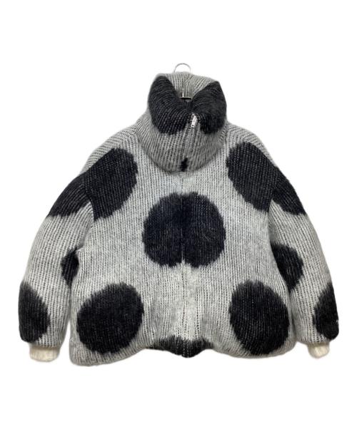 MARNI（マルニ）MARNI (マルニ) DINGYUN ZHANG 23AW　ブラッシュドドット ショートパデットジャケットPIMA0076LT ブラック×ホワイト サイズ:Mの古着・服飾アイテム