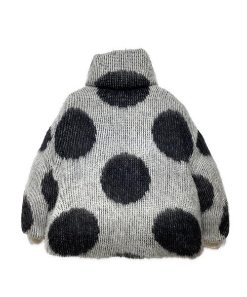 MARNI（マルニ）MARNI (マルニ) DINGYUN ZHANG 23AW　ブラッシュドドット ショートパデットジャケットPIMA0076LT ブラック×ホワイト サイズ:Mの古着・服飾アイテム