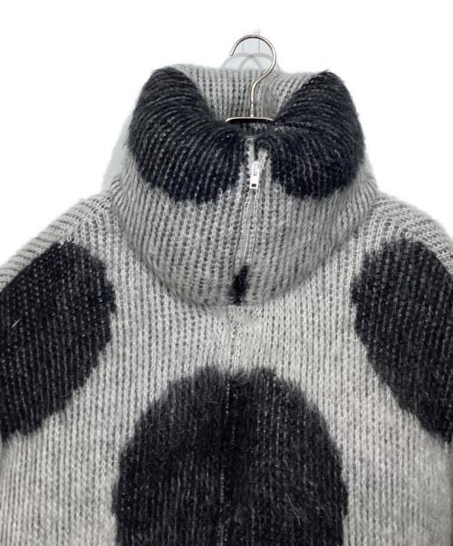 MARNI（マルニ）MARNI (マルニ) DINGYUN ZHANG 23AW　ブラッシュドドット ショートパデットジャケットPIMA0076LT ブラック×ホワイト サイズ:Mの古着・服飾アイテム