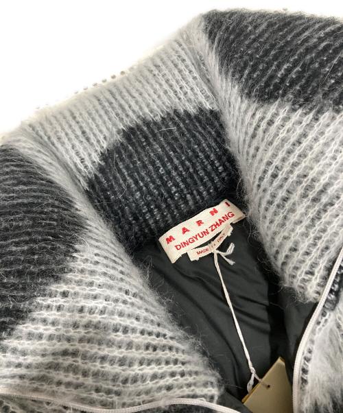 MARNI（マルニ）MARNI (マルニ) DINGYUN ZHANG 23AW　ブラッシュドドット ショートパデットジャケットPIMA0076LT ブラック×ホワイト サイズ:Mの古着・服飾アイテム