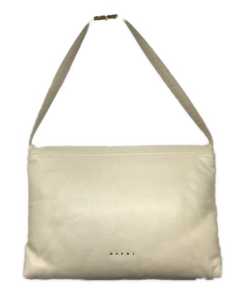 MARNI（マルニ）MARNI (マルニ) 23SS　PRISMA ミディアム カーフスキンショルダーバッグSBMP0134U0 ホワイトの古着・服飾アイテム