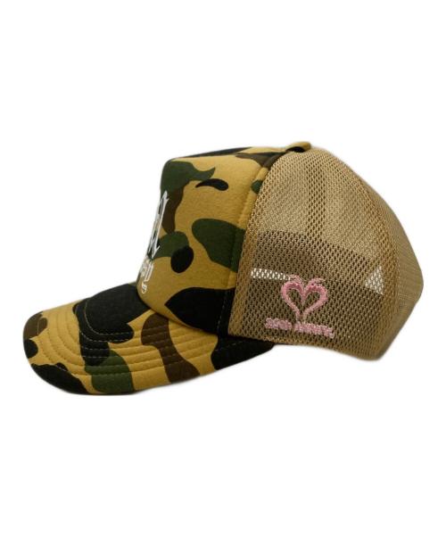 A BATHING APE（ア ベイシング エイプ）A BATHING APE (ア ベイシング エイプ) moussy (マウジー) REISSUE MESH キャップ カーキ サイズ:Fの古着・服飾アイテム