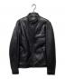 Liugoo Leathers（リューグーレザーズ）の古着「シングルライダースジャケットCW22-R-3」｜ブラック