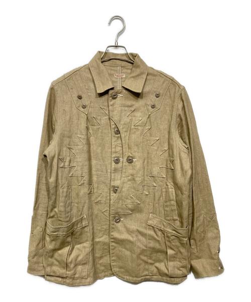 KAPITAL（キャピタル）KAPITAL (キャピタル) サンダーバード リネンジャケット ベージュ サイズ:2の古着・服飾アイテム