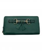 GUCCIグッチ）の古着「308014　ホースビット 長財布」｜グリーン
