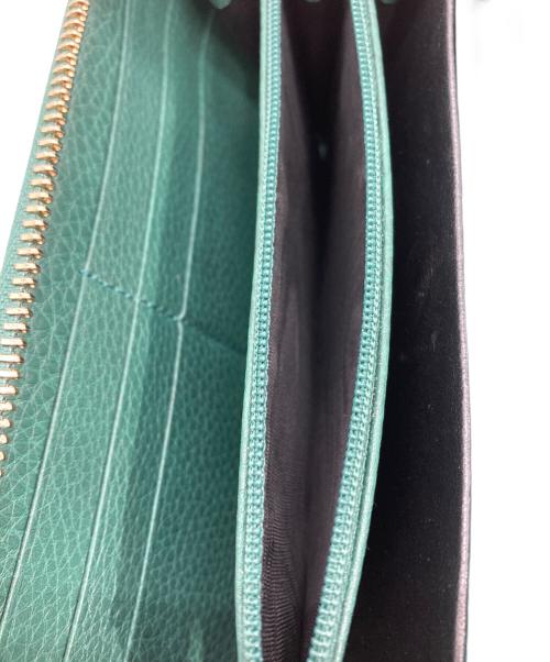 GUCCI（グッチ）GUCCI (グッチ) 308014　ホースビット 長財布 グリーンの古着・服飾アイテム