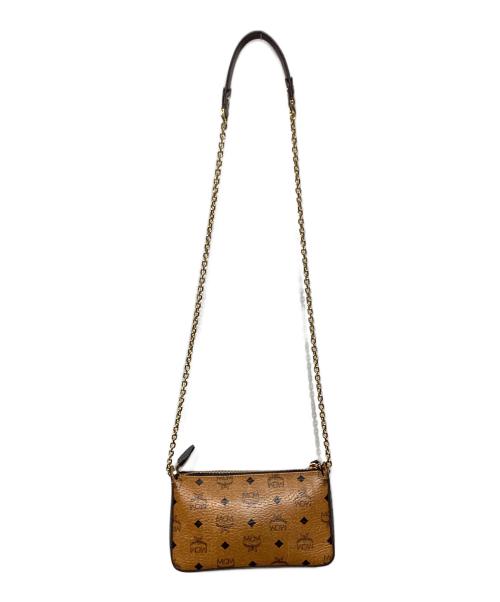 MCM（エムシーエム）MCM (エムシーエム) ヴィセトスチェーンショルダーバッグ ブラウンの古着・服飾アイテム