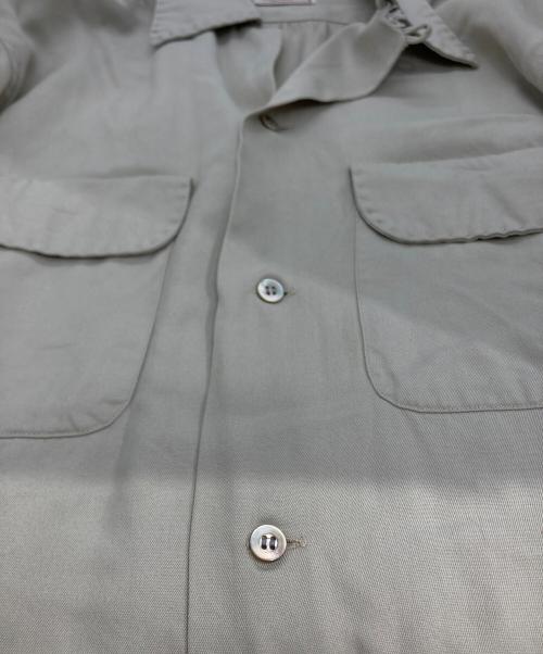 ARROW（アロー）ARROW (アロー) GABANARD 50’S  オープンカラーシャツ グレー サイズ:15/35の古着・服飾アイテム