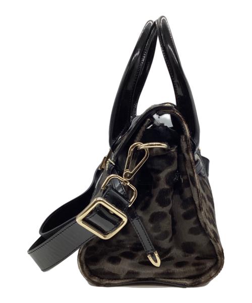 JIMMY CHOO（ジミーチュウ）JIMMY CHOO (ジミーチュウ) レオパード ハラコ2WAYバッグ グレーの古着・服飾アイテム