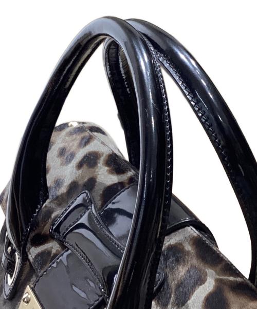 JIMMY CHOO（ジミーチュウ）JIMMY CHOO (ジミーチュウ) レオパード ハラコ2WAYバッグ グレーの古着・服飾アイテム