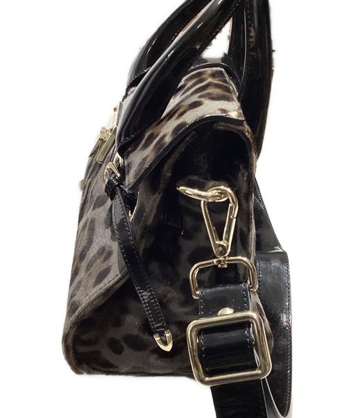 JIMMY CHOO（ジミーチュウ）JIMMY CHOO (ジミーチュウ) レオパード ハラコ2WAYバッグ グレーの古着・服飾アイテム