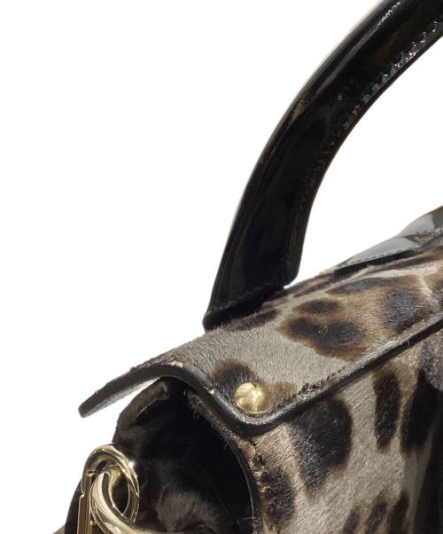 JIMMY CHOO（ジミーチュウ）JIMMY CHOO (ジミーチュウ) レオパード ハラコ2WAYバッグ グレーの古着・服飾アイテム