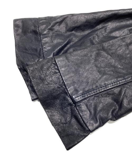 GIORGIO BRATO（ジョルジョブラッド）GIORGIO BRATO (ジョルジョブラッド) ラムレザージャケット ブラック サイズ:48の古着・服飾アイテム