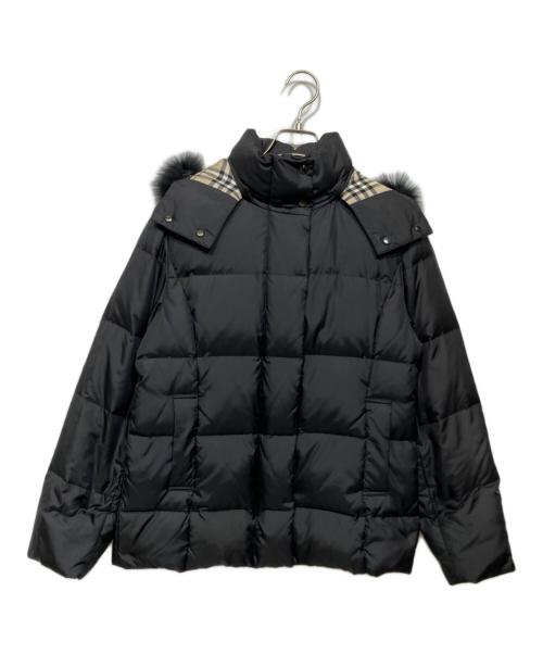 BURBERRY LONDON（バーバリーロンドン）BURBERRY LONDON (バーバリーロンドン) フォクスファー付 ダウンジャケット ブラック サイズ:Mの古着・服飾アイテム