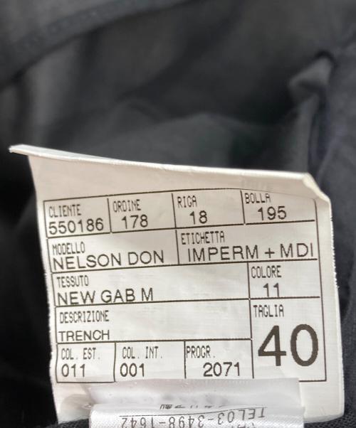 l'impermeabile（リンペルメアビレ）l'impermeabile (リンペルメアビレ) NELSON DONNA トレンチコート ネイビー サイズ:40の古着・服飾アイテム