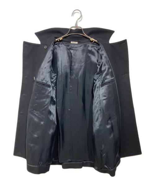 MIU MIU（ミュウミュウ）MIU MIU (ミュウミュウ) メルトン ダブル Pコート ブラック サイズ:42の古着・服飾アイテム