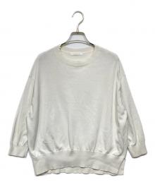 GALERIE VIE（ギャルリーヴィー）の古着「プレーンコットン クルーネックプルオーバー」｜ホワイト