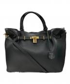Milosミロス）の古着「金具付きトート」｜ブラック